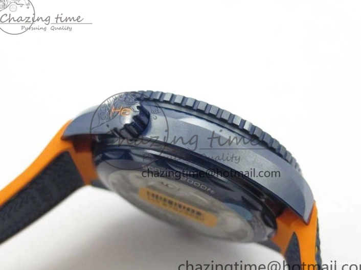 0521 Planet Ocean 45.5mm Big Blue Real Ceramic VSF 1:1 Best Edition on Blue Rubber Strap A8906 Super Clone Unique 7896